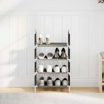 vidaXL Étagère à chaussures 4 niveaux 44x28x77 cm tissu non-tissé