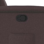vidaXL Fauteuil inclinable Marron foncé Tissu