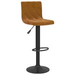 vidaXL Tabourets de bar lot de 2 marron velours