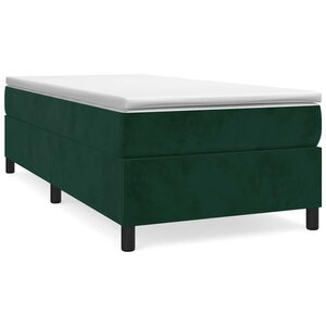 vidaXL Sommier à lattes de lit avec matelas Vert foncé 90x200 cm