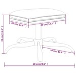 vidaXL Repose-pied Gris clair 60x60x36 cm Tissu et similicuir