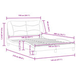 vidaXL Cadre de lit avec LED sans matelas bleu 140x200 cm tissu
