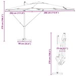 vidaXL Parasol déporté Roma Terracotta 286x285x265 cm en aluminium