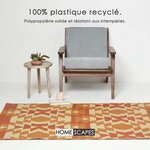Tapis extérieur terrasse réversible - Tapis de jardin imperméable et résistant UV - Anya - Orange - 120x180 cm - HOMESCAPES
