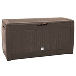 vidaXL Boîte de stockage de jardin Marron 119x48x60 cm Polypropylène