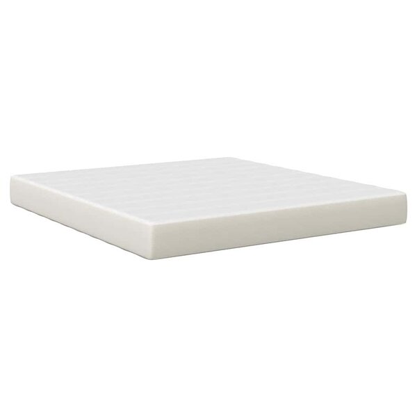 vidaXL Matelas de Lit avec matelas Crème 180 x 200 cm tissu