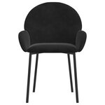 vidaXL Chaises à manger lot de 2 Noir Velours