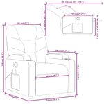 vidaXL Fauteuil de massage inclinable Gris foncé Tissu