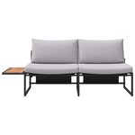 vidaXL Canapé de jardin 2 places avec coussins gris clair