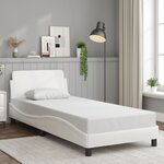 vidaXL Cadre de lit Dover blanc 80x200 cm similicuir