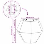 vidaXL Jardinière Noir 50 x 50 x 40 cm Acier