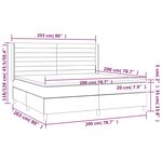 vidaXL Sommier à lattes de lit matelas et LED Taupe 200x200 cm Tissu