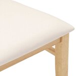 vidaXL Chaises à manger coussins 2 Pièces bois massif caoutchouc