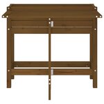 vidaXL Jardinière de jardin avec dessus pliable brun miel pin massif