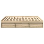 vidaXL Cadre de lit sans matelas chêne sonoma 200x200 cm