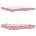 vidaXL Cadre de lit avec matelas avec matelas 2 Pièces Rose Velours