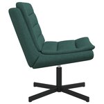 vidaXL Chaise Pivotante Vert foncé Tissu Standard Pivotant