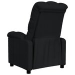 vidaXL Fauteuil inclinable Noir Tissu