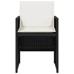 vidaXL Ensemble à manger de jardin coussins 5Pièces Noir Résine tressée