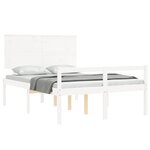 vidaXL Lit pour personne âgée sans matelas blanc 120x200cm bois massif