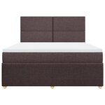 vidaXL Sommier à lattes de lit avec matelas Marron foncé 180x200 cm