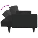 vidaXL Ensemble de canapés 2 Pièces avec coussins noir velours