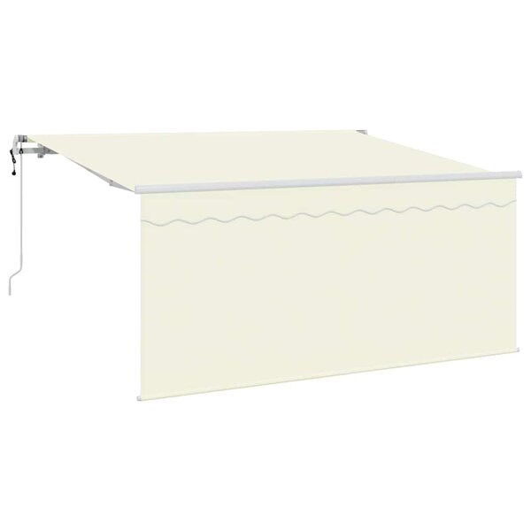 vidaXL Auvent Rétractable Crème 300 x 200 cm Polyester et Aluminium
