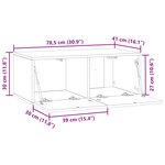vidaXL Meuble TV mural Bois ancien 78 5 x 41 x 30 cm Bois d'ingénierie