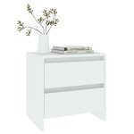 vidaXL Table de chevet Blanc 45x34 5x44 5 cm Aggloméré
