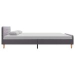 vidaXL Cadre de lit Gris clair Tissu 160 x 200 cm