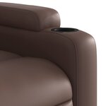 vidaXL Fauteuil de massage inclinable électrique marron similicuir