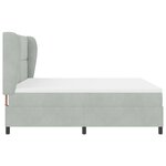 vidaXL Lit à ressorts avec matelas gris clair 180 x 200 cm en velours