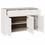 vidaXL Buffet Drammen Blanc 114 x 43 x 75.5 cm Bois de pin massif