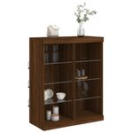 vidaXL Buffet avec lumières LED chêne marron 81x37x100 cm