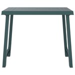 vidaXL Table de camping vert 79x56x64 cm PP aspect de bois