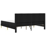 vidaXL Cadre de lit avec matelas Noir 200 x 200 cm Tissu