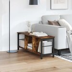 vidaXL Étagère Chêne fumé 102 x 32 x 40 5 cm Bois d'ingénierie