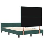 vidaXL Lit à ressorts avec tête de lit Vert foncé 120 x 200 cm Velours