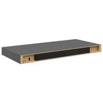 vidaXL Étagère murale flottante 2 Pièces Gris brillant 50x23x3 8 cm MDF