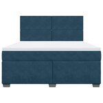 vidaXL Sommier à lattes de lit et matelas bleu 180x200 cm velours