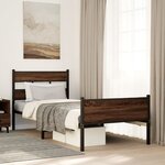 vidaXL Cadre de lit sans matelas chêne marron 90x200cm bois ingénierie