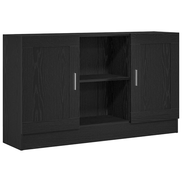 Buffet vidaXL en chêne noir 120x30 5x70 cm en bois d'ingénierie