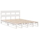 vidaXL Cadre de lit sans matelas blanc 140x200 cm bois de pin massif