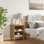 vidaXL Table de chevet chêne artisanal 40x30x50 cm bois d'ingénierie
