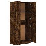 vidaXL Garde-robe Chêne fumé 90x52x200 cm Bois d'ingénierie