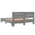 vidaXL Cadre de lit sans matelas sonoma gris 160x200 cm
