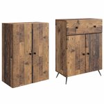 vidaXL 2 Pièces Bois ancien