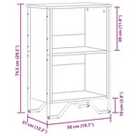 vidaXL Bibliothèque chêne sonoma 50x31x74 5 cm bois d'ingénierie