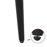 vidaXL Pieds de table console coniques 4 pièces Noir 72-73 cm Acier