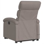 vidaXL Fauteuil inclinable de massage électrique Taupe Tissu